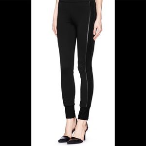 Vince Leather Piping Leggings Joggers SZ Medium